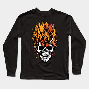 Fire skull Long Sleeve T-Shirt